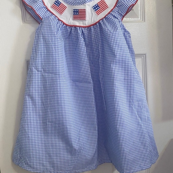 New Embroidered Flag Dress & Headband - Picture 2 of 6